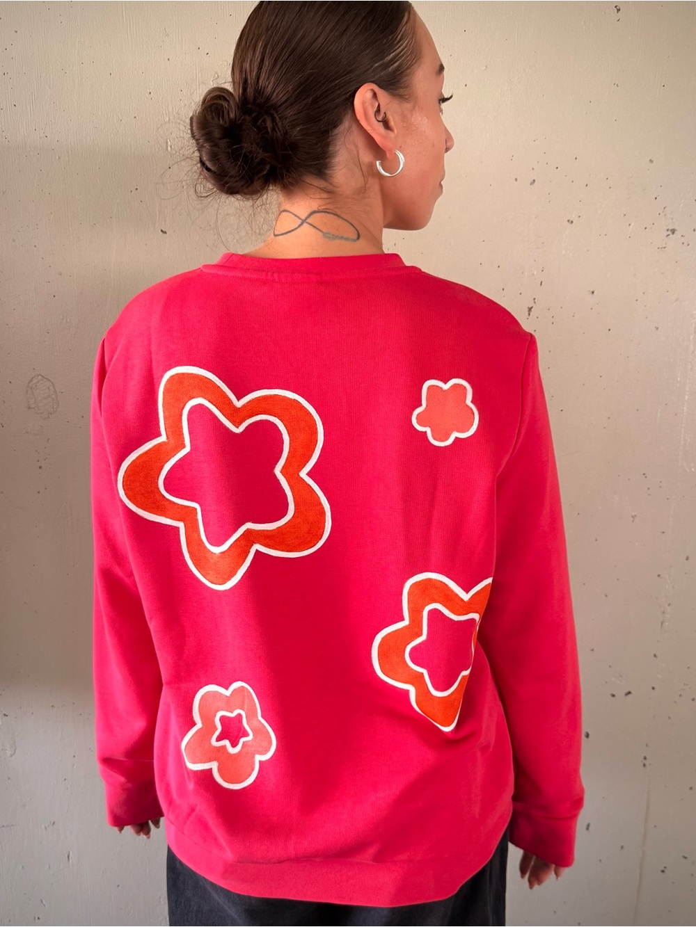 Adidas X Hello Love Pink Flower Sweatshirt - Picture 3 of 3